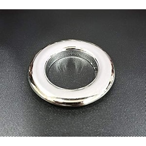 fapbadri curtain eyelet rings with flexi lock suitable for any 1 inch curtain rod - silver glossy - 50 pieces
