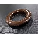 FAPBADRI Curtain Eyelet Rings with Flexi Lock, Suitable for Any 1 inch Curtain Rod - Colour Transparent Orange - 50 Pieces