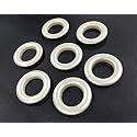 FAPBADRI Curtain Eyelet Rings with Flexi Lock, Suitable for Any 1 inch Curtain Rod - Pearl Colour - 20 Pieces