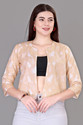 fapparel Women Jacket Style 3/4th Sleeve Beige Shrug