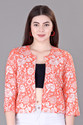 fapparel Women Jacket Style 3/4th Sleeve Red Shrug