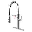 Fapully Touchless Kitchen Faucet with Pull Down Sprayer, Brushed Nickel