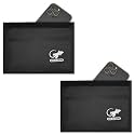 Faraday Bag Anti-Tracking GPS RFID Car Key Signal Blocker Wallet Shielding Pouch Protective Case for Cell Phone Car Key FOB, Data Privacy, Electronic Device Security (2 PACK - POCKET BLACK)
