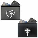 Faraday Bag Anti-Tracking GPS RFID Car Key Signal Blocker Wallet Shielding Pouch Protective Case for Cell Phone Car Key FOB, Data Privacy, Electronic Device Security (2 PACK - CROSS)