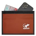 Faraday Bag Anti-Tracking GPS RFID Car Key Signal Blocker Wallet Shielding Pouch Protective Case for Cell Phone Car Key FOB, Data Privacy, Electronic Device Security (ORANGE - NYLON)