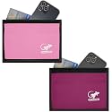 Faraday Bag Anti-Tracking GPS RFID Car Key Signal Blocker Wallet Shielding Pouch Protective Case for Cell Phone Car Key FOB, Data Privacy, Electronic Device Security (2 PACK - PINKS)