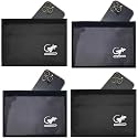 Faraday Bag Anti-Tracking GPS RFID Car Key Signal Blocker Wallet Shielding Pouch Protective Case for Cell Phone Car Key FOB, Data Privacy, Electronic Device Security (4 PACK - BLACK AND GRAY)