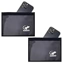 Faraday Bag Anti-Tracking GPS RFID Car Key Signal Blocker Wallet Shielding Pouch Protective Case for Cell Phone Car Key FOB, Data Privacy, Electronic Device Security (2 PACK - POCKET GRAY)