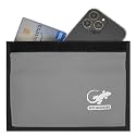 Faraday Bag Anti-Tracking GPS RFID Car Key Signal Blocker Wallet Shielding Pouch Protective Case for Cell Phone Car Key FOB, Data Privacy, Electronic Device Security (SILVER - NYLON)