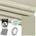 Faraday Fabric 43”x236”(Big 6 Yards)+314" L Tape,Faraday Cloth Nickel Copper Faraday Cloth for RFID,WiFi,GPS,Prevents electromagnetic Interference.