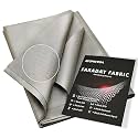 Faraday Fabric DIY Faraday Bags &amp; Cage, Military Grade EMF/EMP Protection Shield, 43" x 196" Cloth + 2" x 275" Tape, Signal Blocker