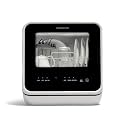 Farberware Portable Countertop Dishwasher with 5-Liter Built-in Water Tank - 5-Program System for Home, RV, and Apartment - Wash Dishes, Glass, and Baby Products