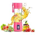 Farberware Portable Electric USB Juice Maker Juicer Bottle Blender Grinder Mixer,6 Blades Rechargeable Bottle with (Plastic)(MULTI) (SMALL)