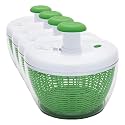 Farberware Pro Small Salad Spinner with Pump Lid, 3.16 Qt Lettuce Spinner and Fruit Washer Bowl with Colander Basket, One-Handed Operation, Nonslip Base (Pack of 4)
