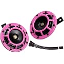 FARBIN Electric Car Horn 12V High Low Tone Twin Horns with Protective Grill