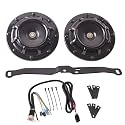 FARBIN Car Horn Loud Super tone High Tone/Low Tone Metal Twin Horns Kit
