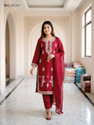 FARHATFASHION Embroidered Kurta TrouserPant Dupatta Set