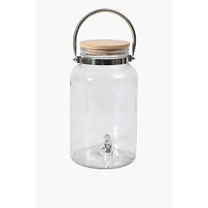 13litre glass juice dispenser - water pitcher for detox water mason jar table top water amp beer dispenser- air tight lid pitcher for home amp kitchen glassware restaurant dispenserc 1