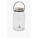 1.3Litre Glass Juice Dispenser - Water Pitcher for Detox Water Mason Jar Table Top Water &amp; Beer Dispenser- Air Tight Lid Pitcher for Home &amp; Kitchen Glassware, Restaurant (Dispenser!!c, 1)