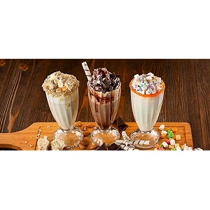 crystal milk shake juice ice cream milkshake faluda smoothie and cocktails glass 350 ml set of faluda glass  12