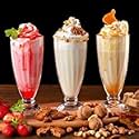 Crystal Milk Shake, Juice, Ice Cream, Milkshake, Faluda, Smoothie and Cocktails Glass 350 ml Set of (faluda Glass !!, 12)