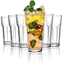 Crystal Milk Shake, Juice, Ice Cream, Milkshake, Faluda, Smoothie and Cocktails Glass 350 ml Set of (Long RRR, 4)