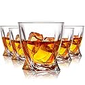 Crystal Whiskey Glasses, Set of 4 Scotch Glasses, Tumblers for Drinking Bourbon, Scotch, Cocktail, Cognac, Irish Whisky, Large 10oz Premium Crystal Glass Tasting Cups for Men &amp; Wo