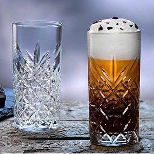 premium water and juice glasses set of 6 transparent 310ml drinking water glasses stylish and crystal highball glasses for juice and cocktails d sq -6 6