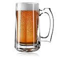 Italian Premium Classic Beer Mugs, 400 ML, Crystal Clear, Beer Glass, Perfect for Gift Set of 6 (l Beer mag 6)