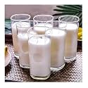 Premium Water and Juice Glasses Set of 6 Transparent 310ml Drinking Water Glass Set, Stylish and Square Highball Glasses for Juice Milk Lassi and Cocktails (Water,.6 6)