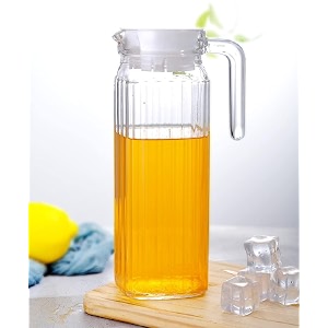 juice and water glass jag pitcher with lid 1 pcs 11-liter iced tea pitcher water jug hot cold water milk and juice beverage carafe lemon jug b 1