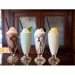 premium falooda glass milkshake glass clear classic faluda 360 ml smoothies glass set bar drinking highball wheat beer setof 6 faluda glass