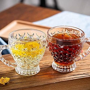 premium glass tea cup coffee cup set of 6 210 ml transparent cups and saucer set coffee tea tea cap n