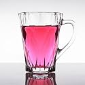 Premium Glass Tea Cup and Coffee Cup Set of 6 (210 ML) Transparent Cups and Saucer Set Coffee, Tea, (Tea Cap P)