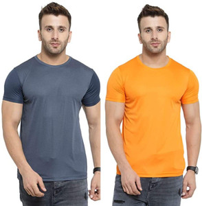 Farlucci Solid Men Round Neck Multicolor T-Shirt