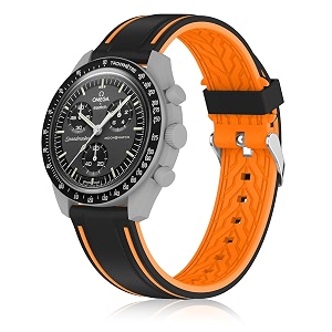 band compatible with moonswatchsoft silicone 20mm replacement band for omega x swatch moonswatch speedmasterrolexseiko for women men