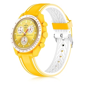 farluya band compatible with moonswatchsoft silicone 20mm replacement band for omega x swatch moonswatch speedmasterrolexseiko for women men