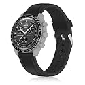 Silicone Band Compatible with Moonswatch,Soft Waterproof Quick Release Rubber 20mm Replacement Watchband for Omega X Swatch Moonswatch Speedmaster/Rolex/SEIKO for Women Men.