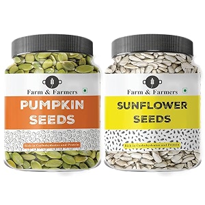farm amp farmers healthy organic seeds mix superfoods for eating rich in antioxidants vitamins amp minerals pack of chia pumpkin sunflower flax and watermelon seeds 5 pack seeds mix - 250 grams each