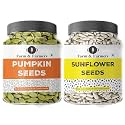 Farm &amp; Farmers Healthy Organic Seeds Mix Superfoods for Eating Rich in Antioxidants Vitamins &amp; Minerals, Pack of Chia, Pumpkin, Sunflower, Flax and Watermelon Seeds (5 Pack Seeds Mix - 250 Grams Each)