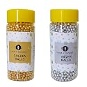 Farm & Farmers Silver and Golden Medium Size Balls Multicolored Cake Toppers Edible Balls for Cake Decoration (250 grm Each)