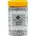 Farm &amp; Farmers Silver Silver Balls Edible Cake Decoration Sprinkler Medium Cake Toppers 250grams
