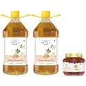 Farm Naturelle - 10 Ltr Finest Cold Pressed Virgin White Sesame Seeds Oil | 100% Pure Natural Cold Pressed Edible Til Ka Tel (10 Ltr) with 400g Jungle Honey Worth of 609/-