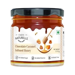 farm naturelle - chocolate caramel honey 250g  infused forest honey with rich caramel taste  sweet natural treat