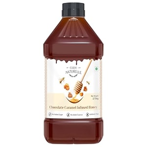farm naturelle chocolate caramel infused honey 275kg  rich caramel flavor  bulk forest honey  no added sugar  premium pet jar