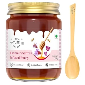 farm naturelle - kesar infused honey 775g  pure saffron blend  forest sourced  antioxidant rich  supports immunity amp wellness