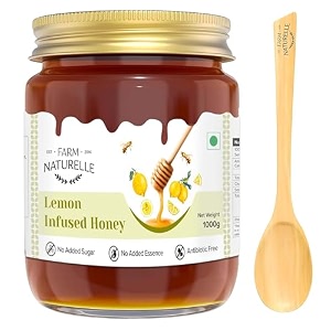 farm naturelle - lemon infused honey 1kg  natural lemon flavor  pure forest honey  rich in vitamin c  health amp immunity booster