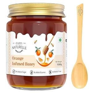 farm naturelle orange infused honey 1kg  natural orange flavor  pure forest honey  vitamin c rich  supports immunity amp wellness