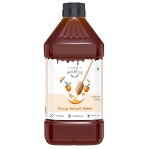 farm naturelle - orange infused honey 2750kg  natural orange flavor honey  bulk size  pure forest honey  vitamin-c rich