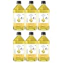Farm Naturelle Pure Virgin Cold Pressed Sunflower Oil, 1 LTR x Pack of 6 Bottle
